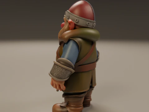 Medieval dwarf 3D Print Model