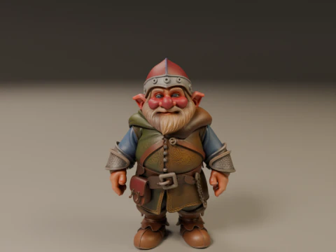 Medieval dwarf 3D Print Model