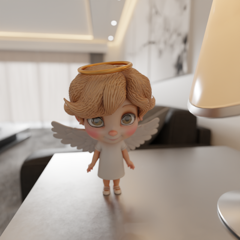 Cute angel Modello di stampa 3D .c4d .max .obj .3ds .fbx .stl .blend