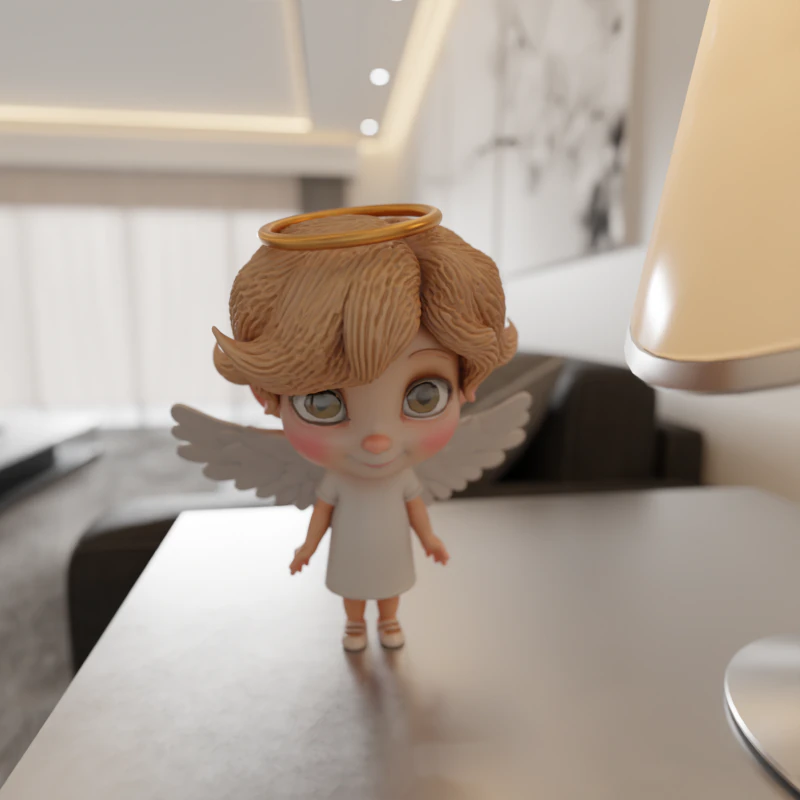 Anjo fofo Modelo de Impressão 3D .c4d .max .obj .3ds .fbx .stl .blend 