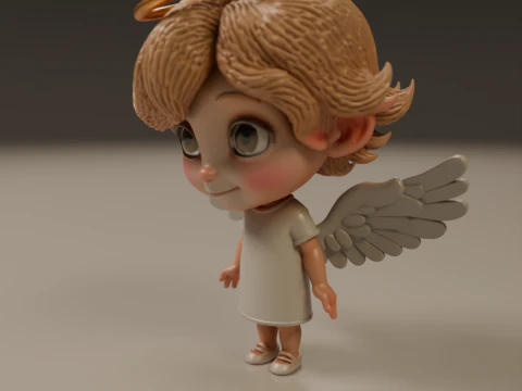 Anjo fofo Modelo de Impressão 3D