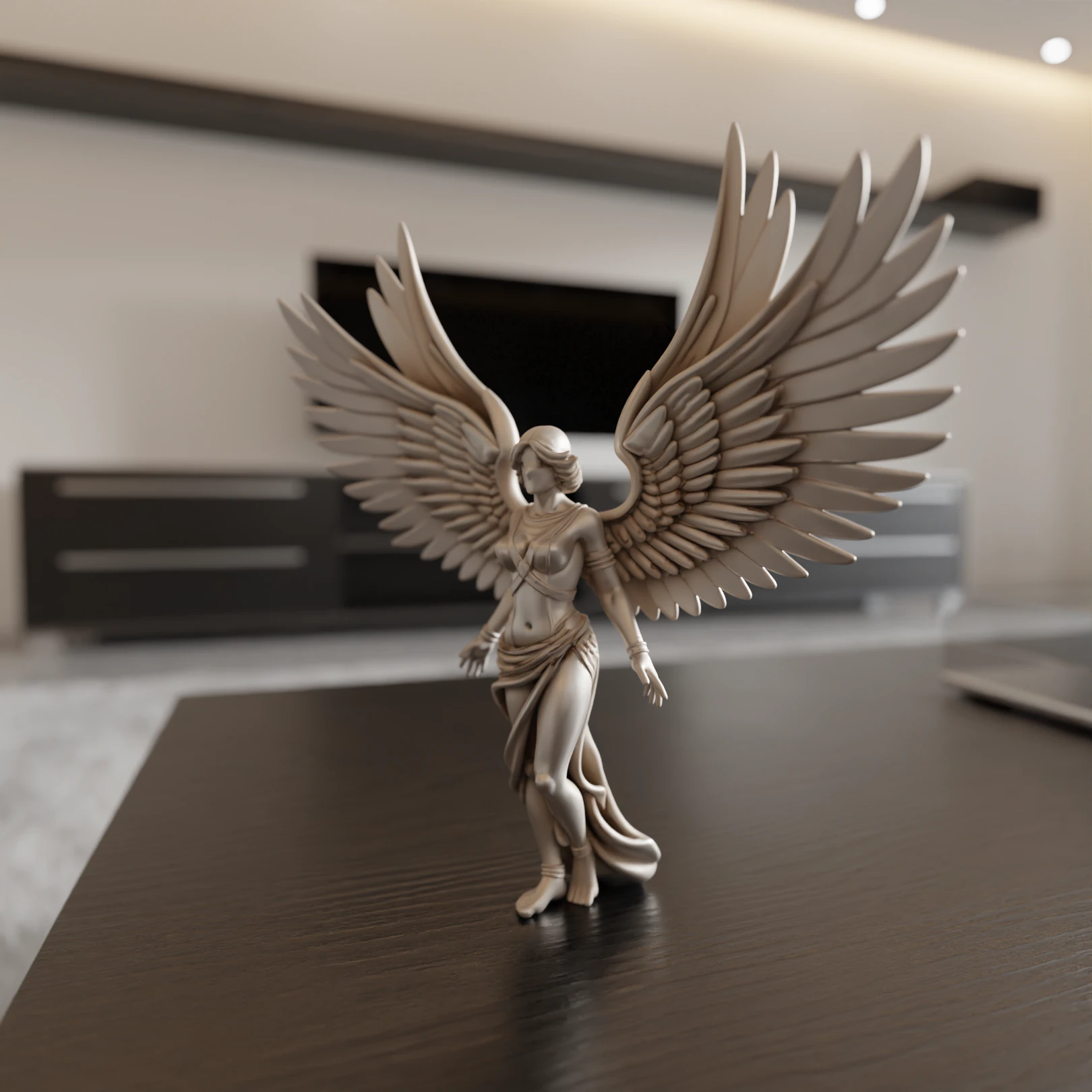 Angel statue 3D Print Model .c4d .max .obj .3ds .fbx .stl .blend 