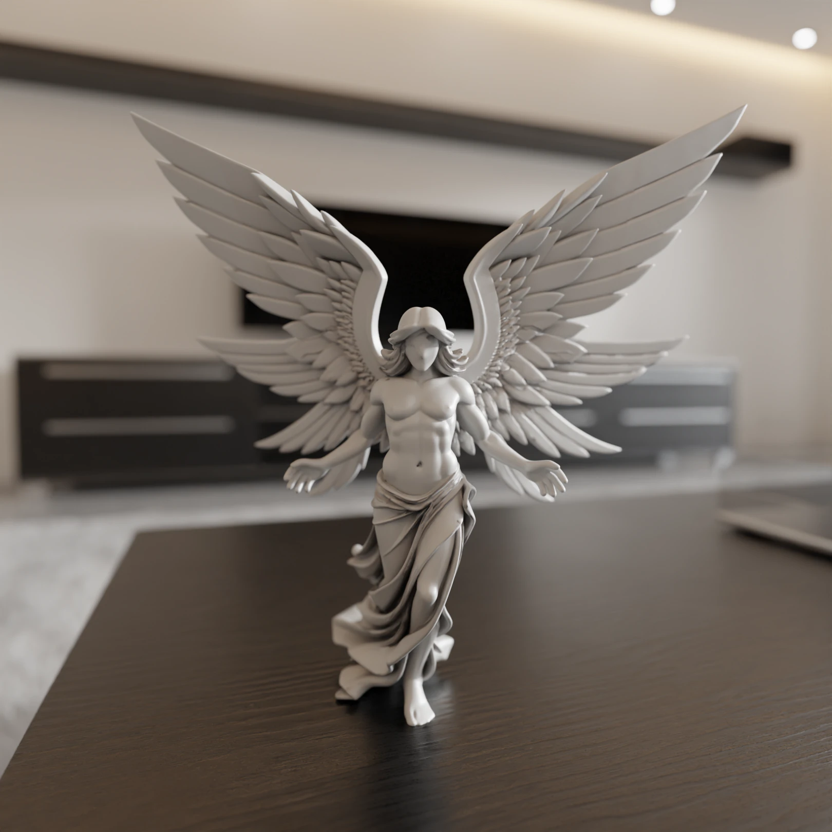 Angel statue 3D Print Model .c4d .max .obj .3ds .fbx .stl .blend