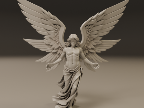 Angel statue Model Cetak 3D