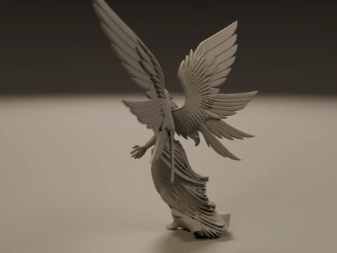 Angel statue 3D Print Model