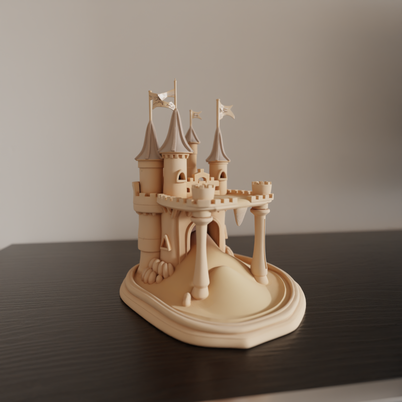 Sand castle Modello di stampa 3D .c4d .max .obj .3ds .fbx .stl .blend