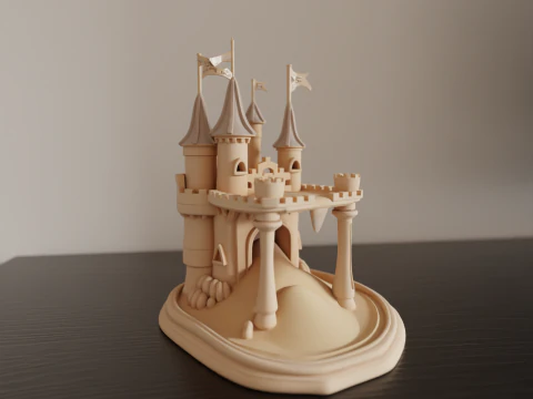 Замок из песка 3D Принт Модель