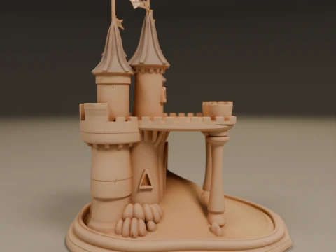 Sand castle 3D Print Model