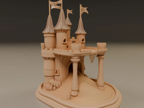 Sand castle 3D Print Model