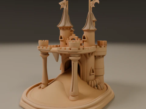 Sand castle 3D Print Model