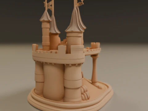 Sand castle 3D Print Model