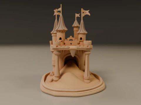 Sand castle 3D Print Model