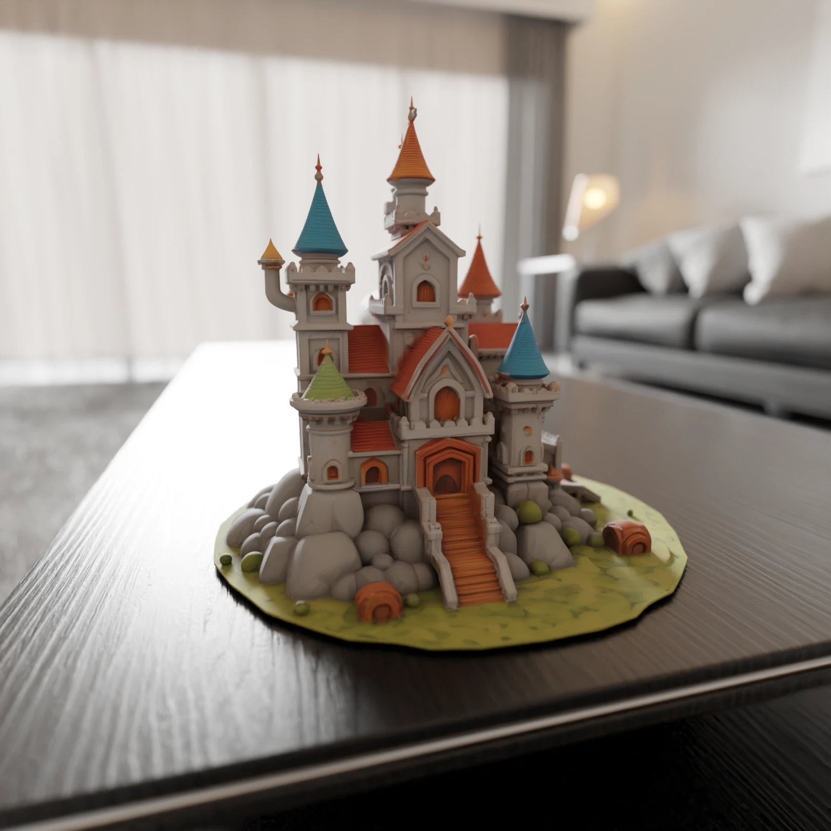 Medieval castle 3D Print Model .c4d .max .obj .3ds .fbx .stl .blend 