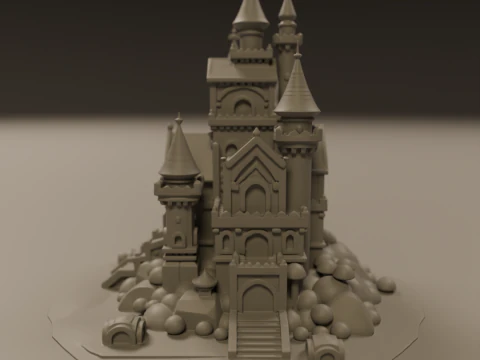 Medieval castle 3D Print Model
