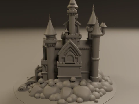 Medieval castle 3D Print Model
