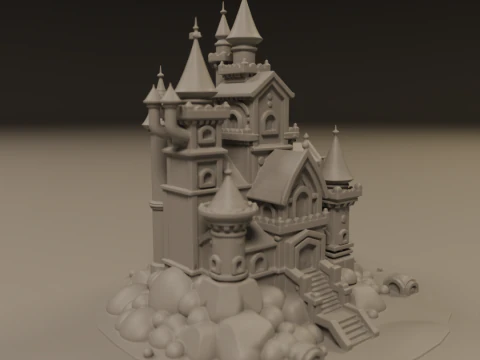 Medieval castle 3D Print Model