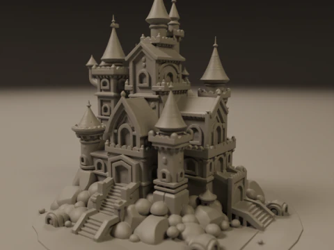 Medieval castle 3D Print Model