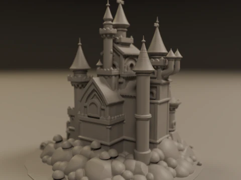 Medieval castle 3D Print Model