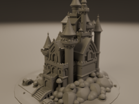 Medieval castle 3D Принт Модель