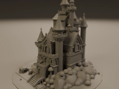 Medieval castle 3D Print Model