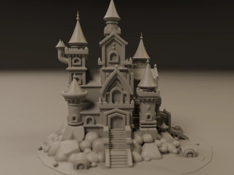 Medieval castle 3D Print Model