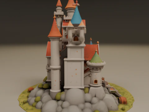 Medieval castle 3D Print Model