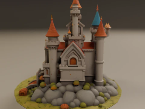 Medieval castle 3D Print Model