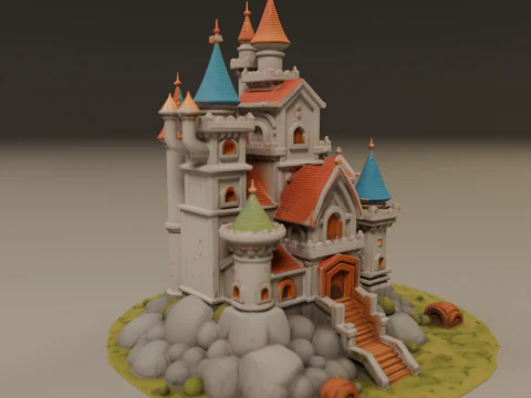 Medieval castle 3D Print Model