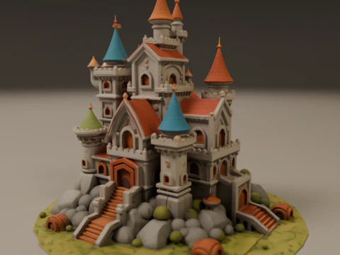 Medieval castle 3D Print Model
