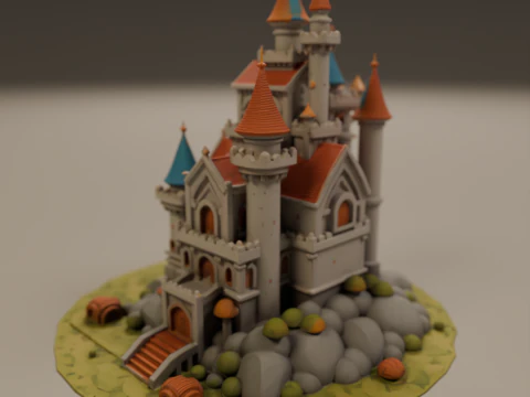 Medieval castle 3D Print Model