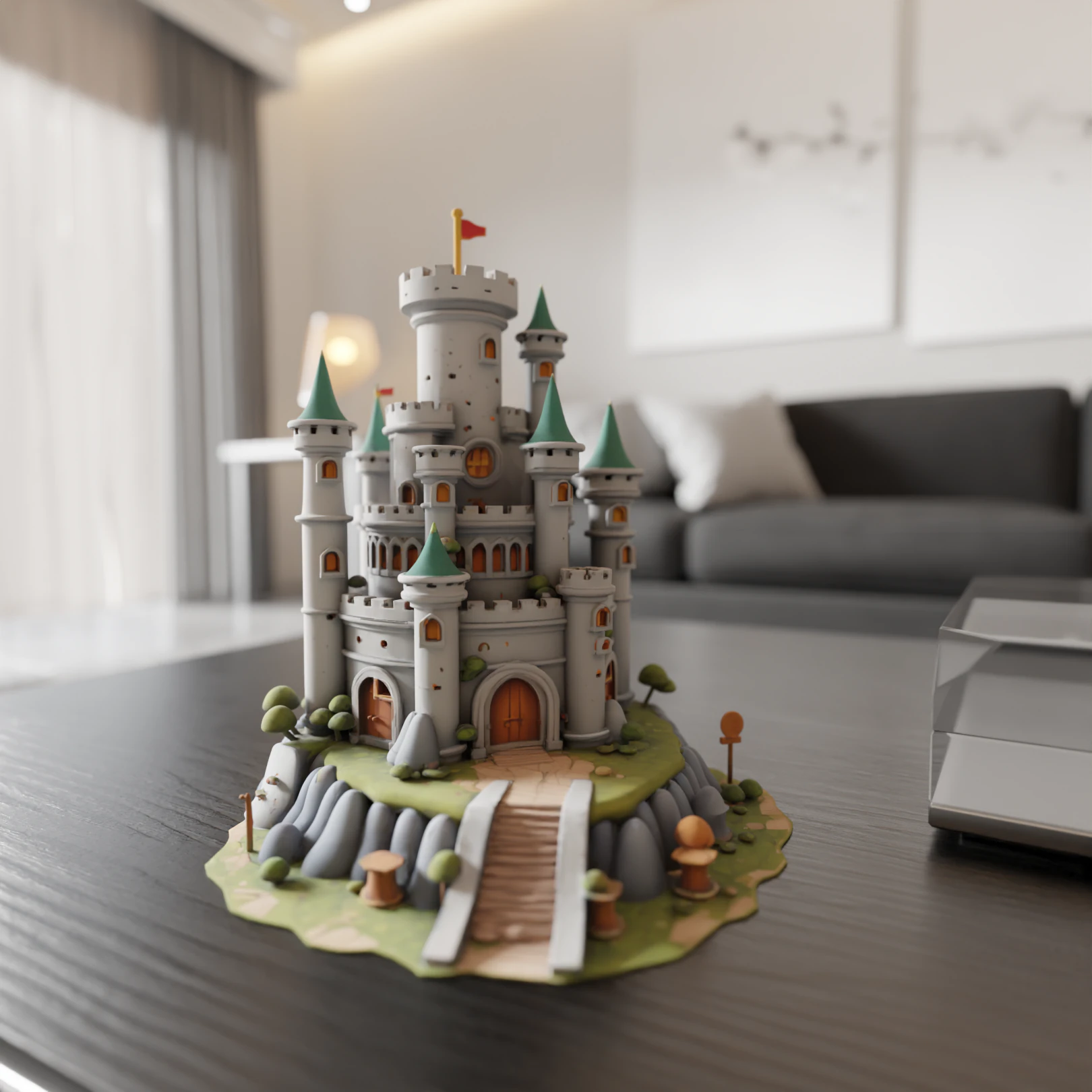 Medieval castle 3D Print Model .c4d .max .obj .3ds .fbx .stl .blend 