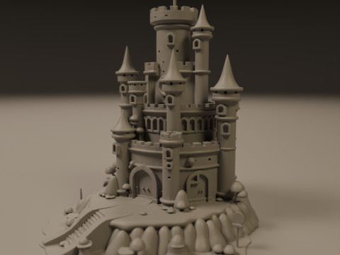 Medieval castle 3D Принт Модель