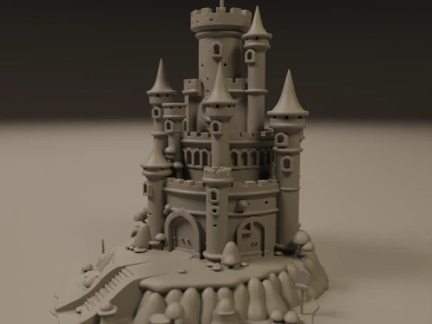 Medieval castle 3D Print Model