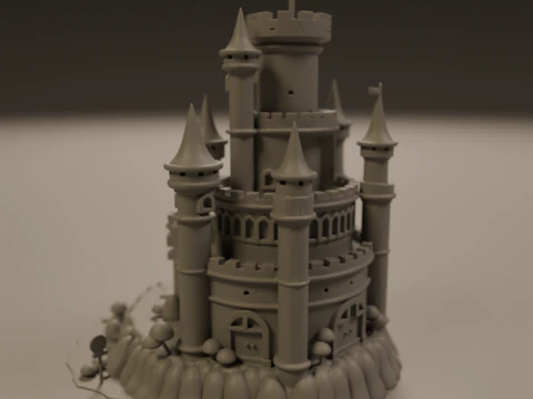 Medieval castle 3D Print Model