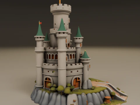 Medieval castle 3D Print Model