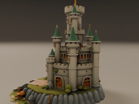 Medieval castle 3D Print Model