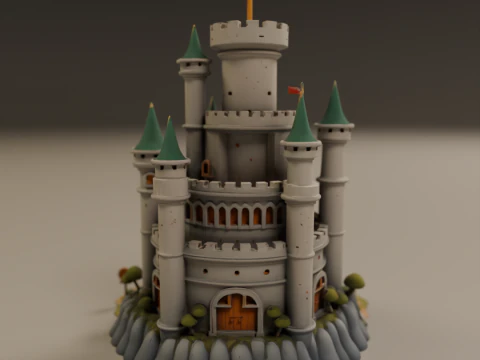 Medieval castle 3D Print Model