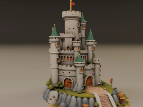 Medieval castle 3D Print Model