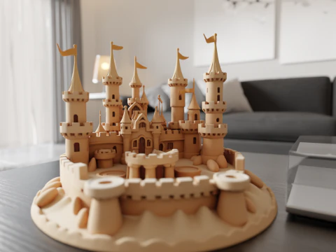 Zandkasteel 3D printmodel
