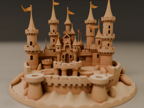 Sand castle 3D Print Model