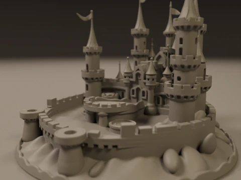 Sand castle 3D Print Model
