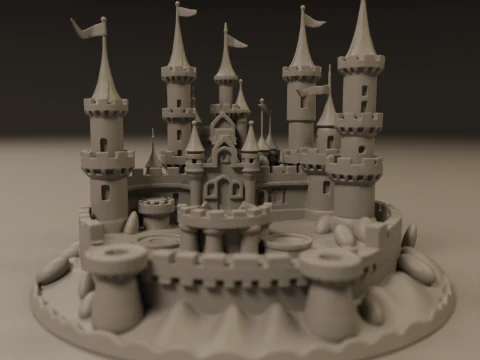 Sand castle 3D Print Model