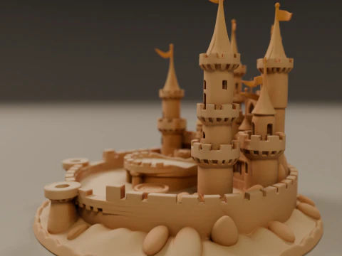 Sand castle 3D Print Model