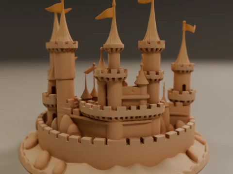 Sand castle 3D Print Model
