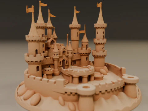 Sand castle 3D Print Model