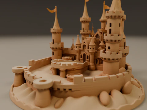 Sand castle 3D Print Model