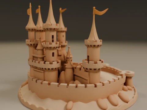 Sand castle 3D Print Model