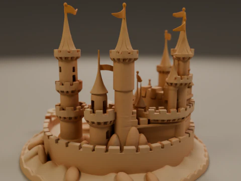Sand castle 3D Print Model