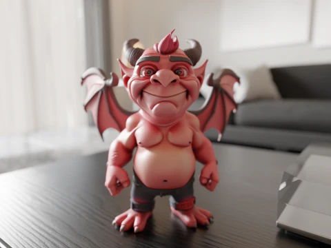 漫画の悪魔 3Dプリントモデル