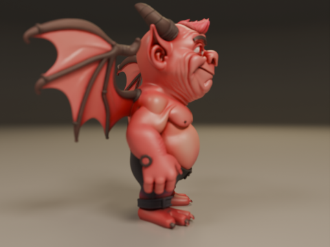 Cartoon demon 3D Print Model